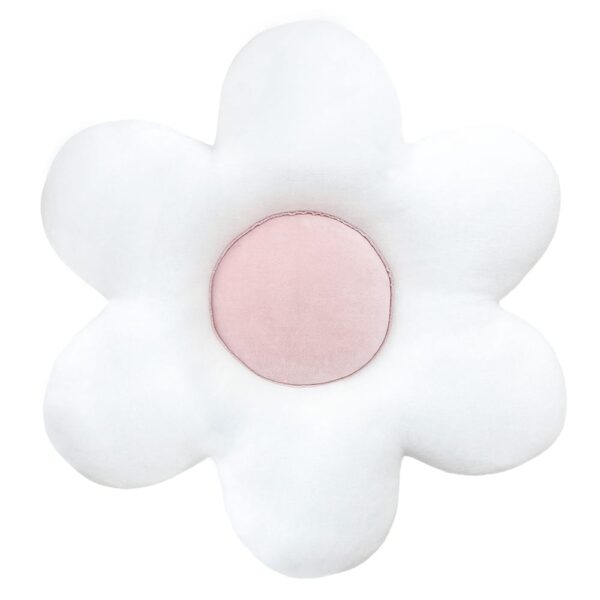 Velourkudde tusensköna / vit