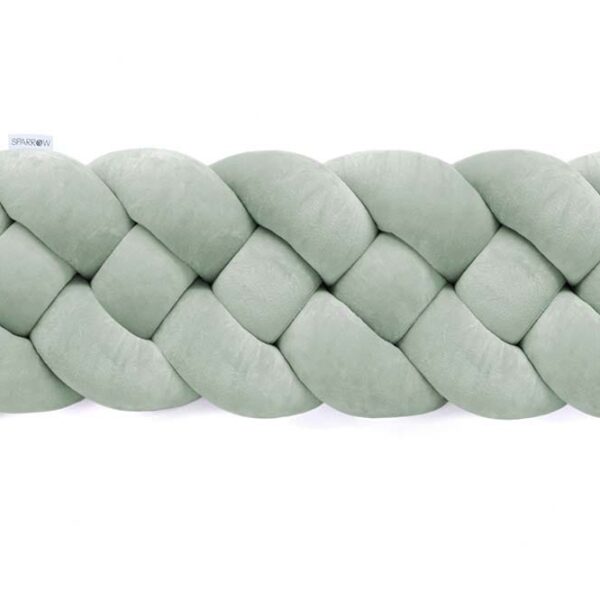 Flätat spjälskydd 4-strängigt velour / eukalyptus